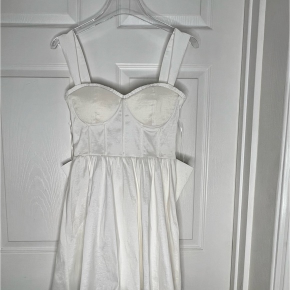 Altar’d State White Bow Mini Dress Sz M - Picture 4 of 16